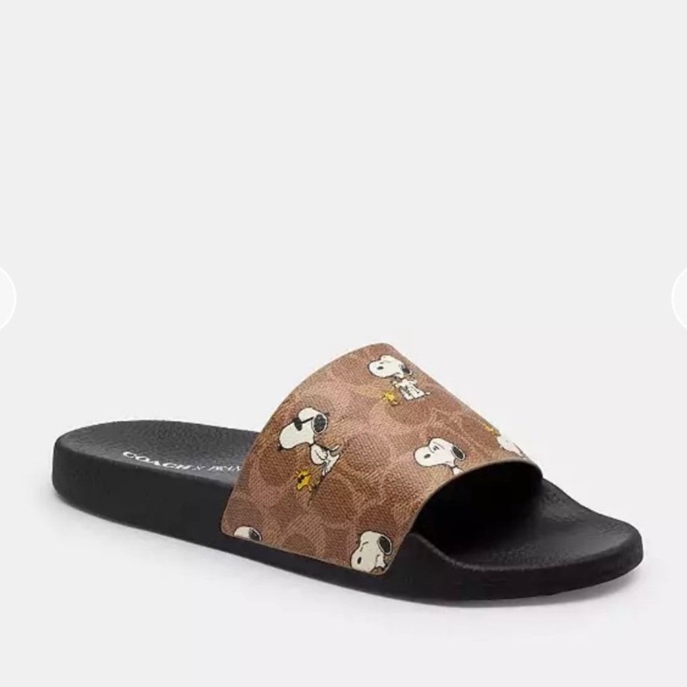 NWT Coach X Peanuts Woman Udele Sport Slide CBM96 US 10